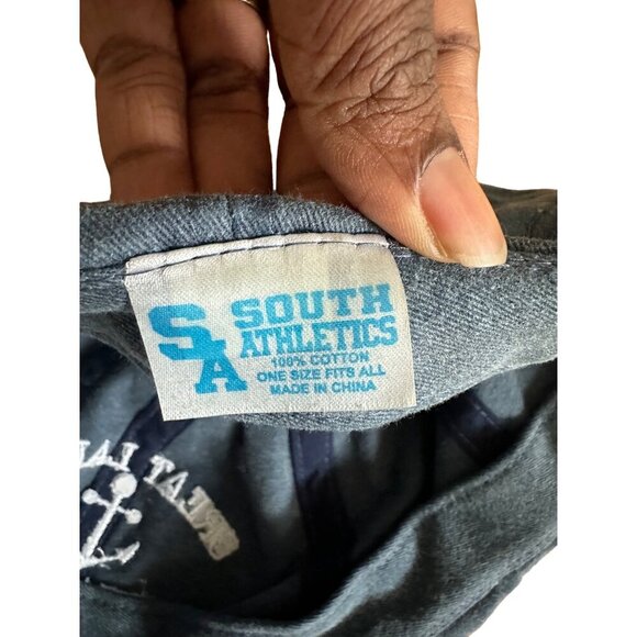 Great Lakes Unsalted Embroidered Adjustable Chambray Denim Cap By South Athletic - Picture 3 of 7